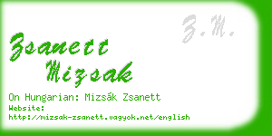 zsanett mizsak business card