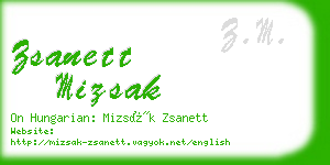 zsanett mizsak business card